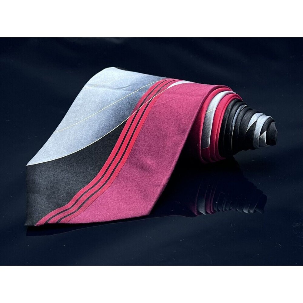 OTTIMO UOMO Multi-color feather theme 4'' wide men's tie 100% Silk